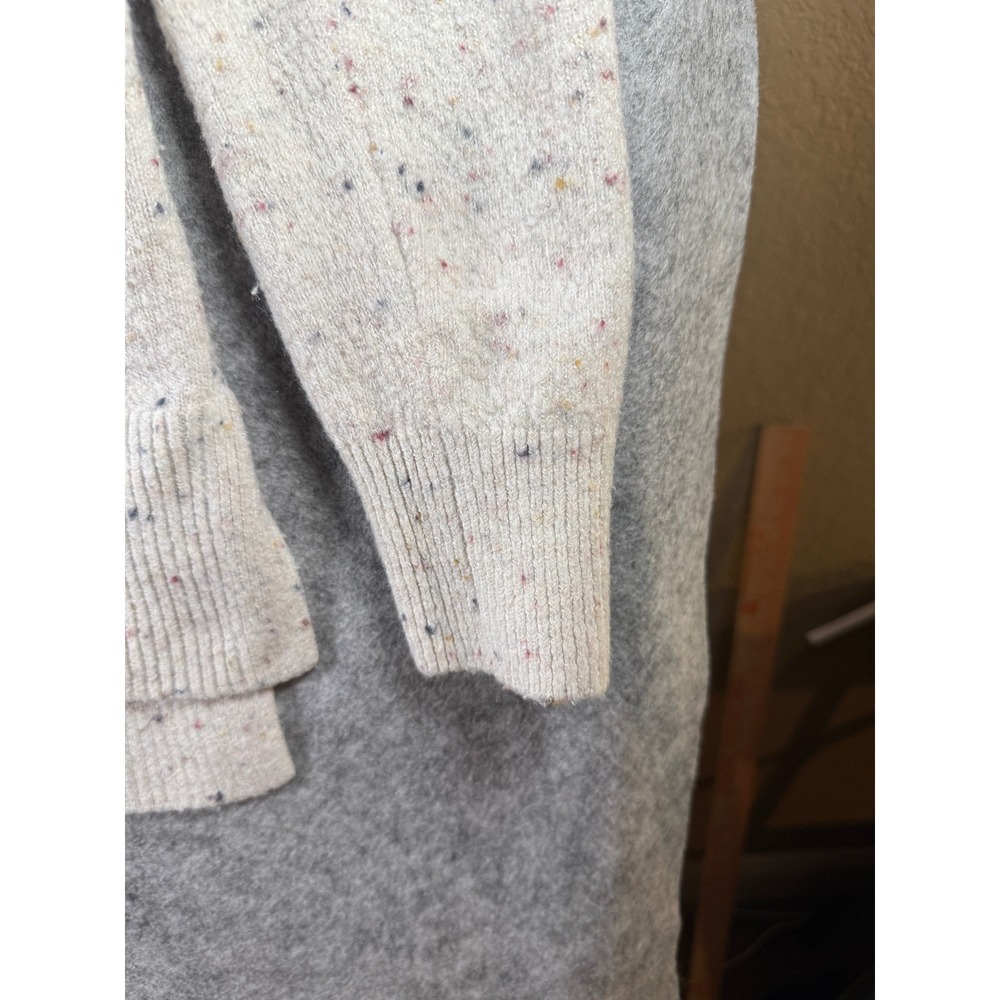 LOFT Womens Cream Oatmeal‎ Confetti Fleck Mock Neck Boucle Sweater Size M - Picture 8 of 12